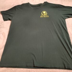 Dark Green Tee with Yellow Print